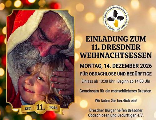 Einladung zum 11. kostenlosen Weihnachtsessen für Dresdner Obdachlose und Bedürftige