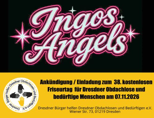 Einladung zum 38. kostenlosen Friseurtag für obdachlose und bedürftige Menschen in Dresden